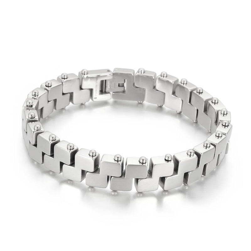 men's titanium steel bracelet, view 3 - MRSLM