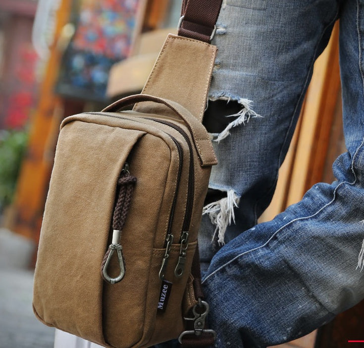 canvas crossbody bag, view 3 - MRSLM