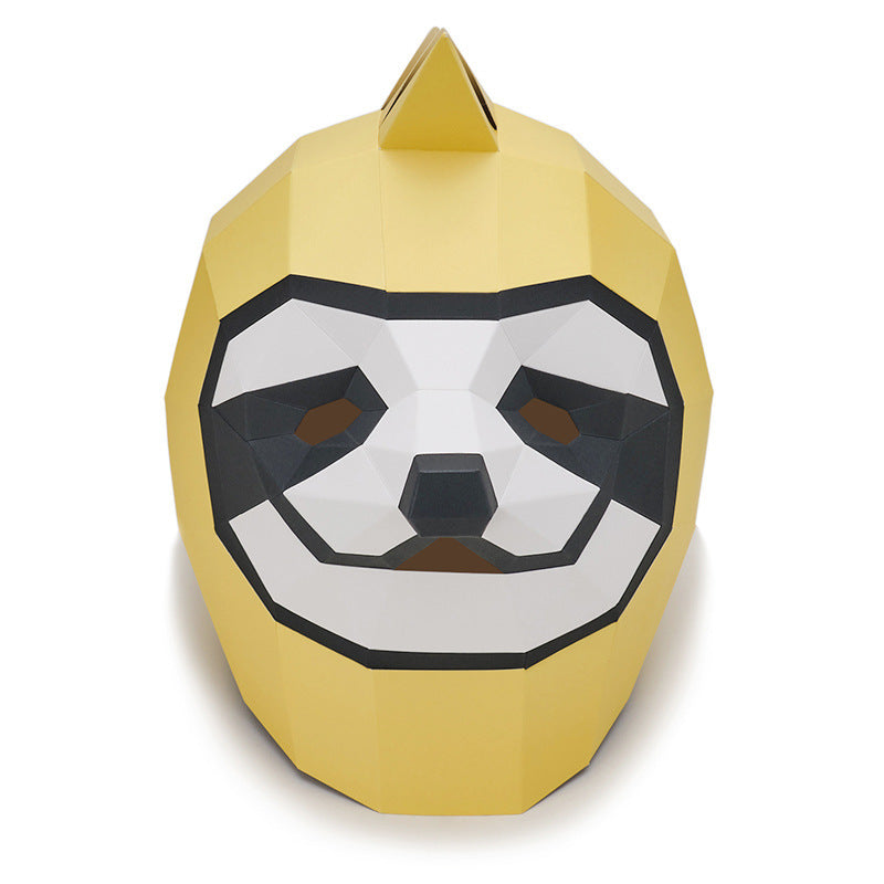 sloth cardboard party mask, view 2 - MRSLM