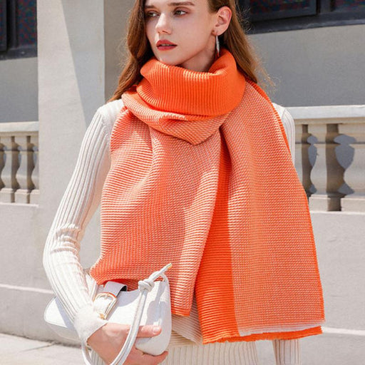 knit solid pashmina wrap shawl - MRSLM