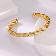 Twisted cuff bangle for women - MRSLM