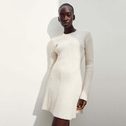 knitted O-neck mini dress - MRSLM