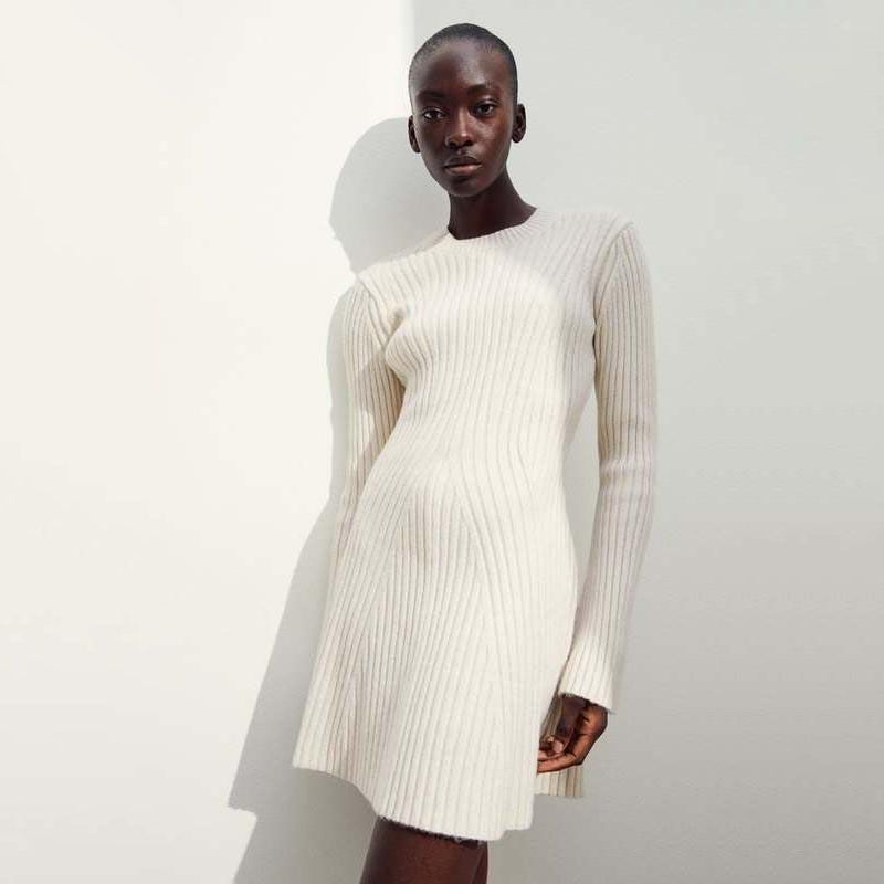 knitted O-neck mini dress - MRSLM