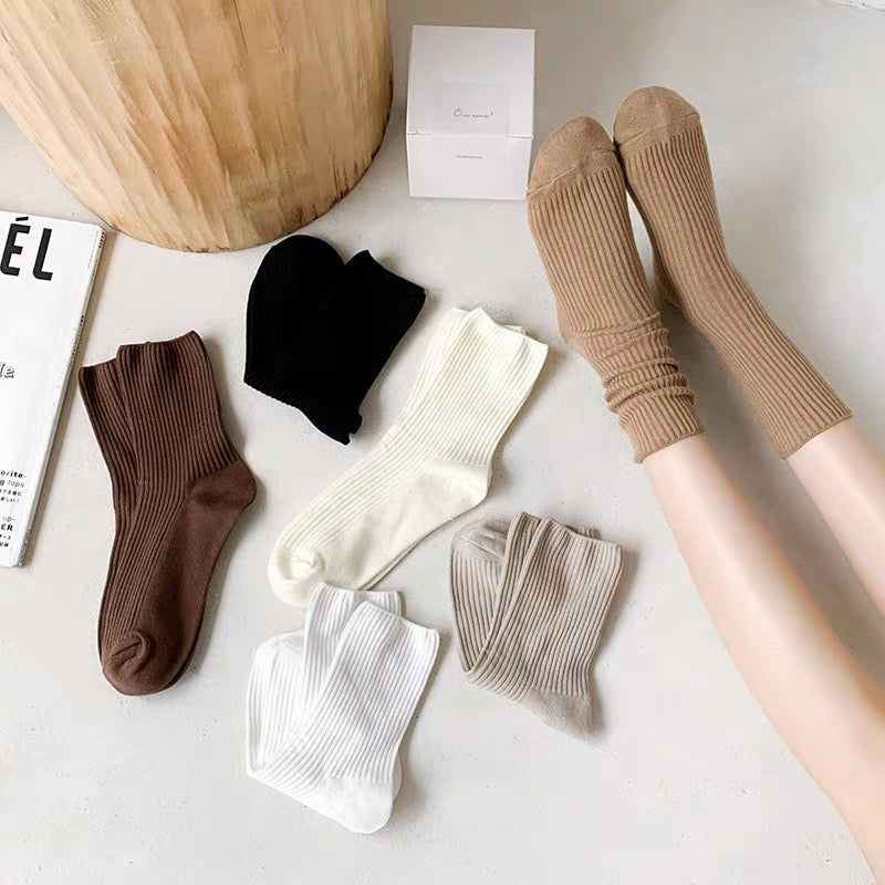 Retro solid color cotton socks, view 10 - MRSLM