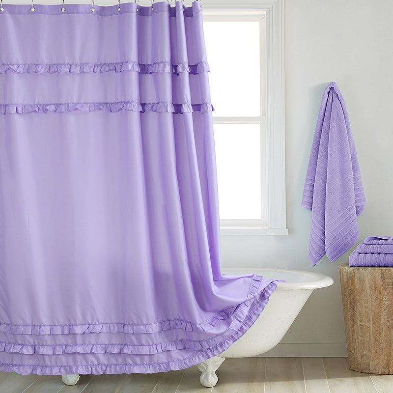 thickened polyester shower curtain, view 3 - MRSLM