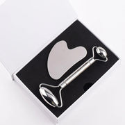stainless steel facial roller and gua sha set, view 4 - MRSLM