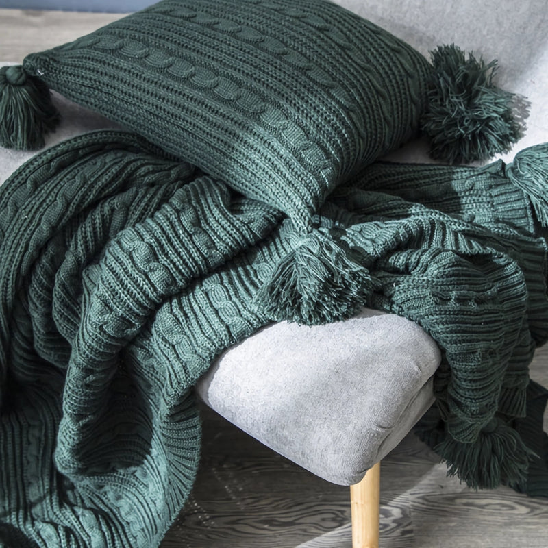 tassel stripe cushion cover, view 10 - MRSLM