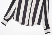 women's satin texture loose shirt, view 3 - MRSLM