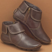 Women's flat fold-over ankle boots, view 2 - MRSLM