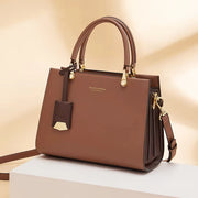 Cowhide leather tote shoulder bag, view 5 - MRSLM