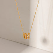 18k gold plated zircon pendant necklace - MRSLM