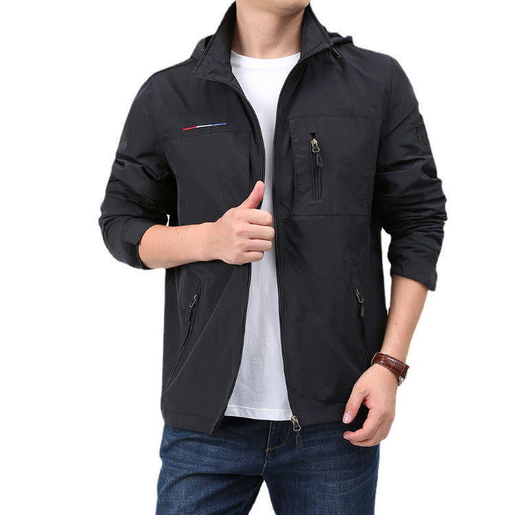 men's nylon shell jacket, view 3 - MRSLM