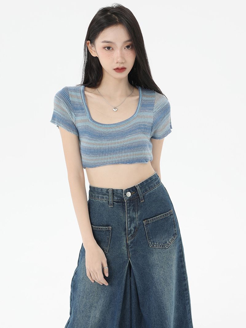 high waist slim straight pocket jeans, view 5 - MRSLM