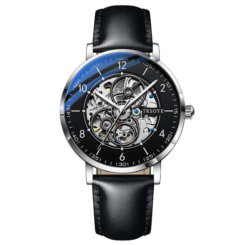 Men's hollow automatic mechanical watch, view 4 - MRSLM