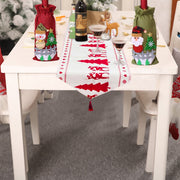 Christmas cotton-linen table runner, view 8 - MRSLM