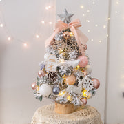 Pink snow spray desktop Christmas tree, view 2 - MRSLM