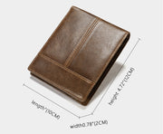 men's leather short wallet, view 2 - MRSLM