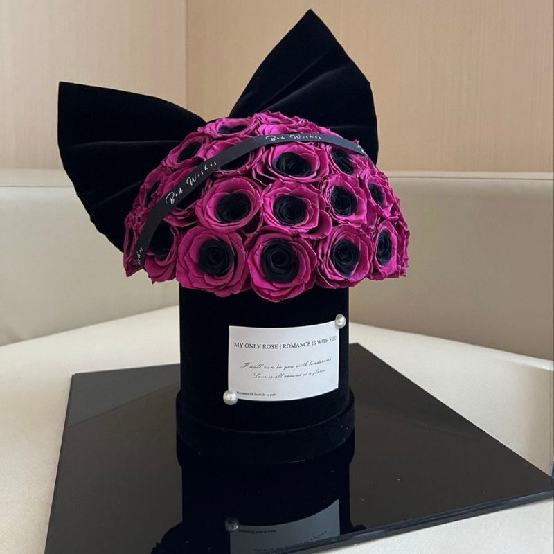 black plum preserved flower pot gift, view 8 - MRSLM