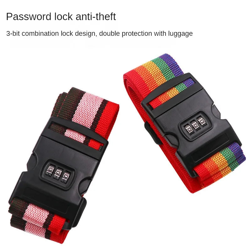 travel luggage strap with password lock, view 5 - MRSLM