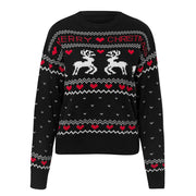 Women's elk heart Christmas knit sweater, view 5 - MRSLM