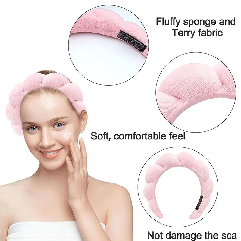 fluffy sponge headband for women, view 10 - MRSLM
