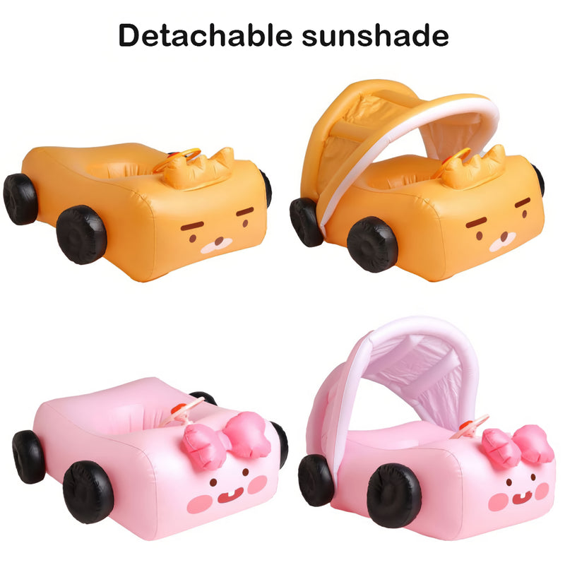 Inflatable car swimming seat ring for kids, view 8 - MRSLM