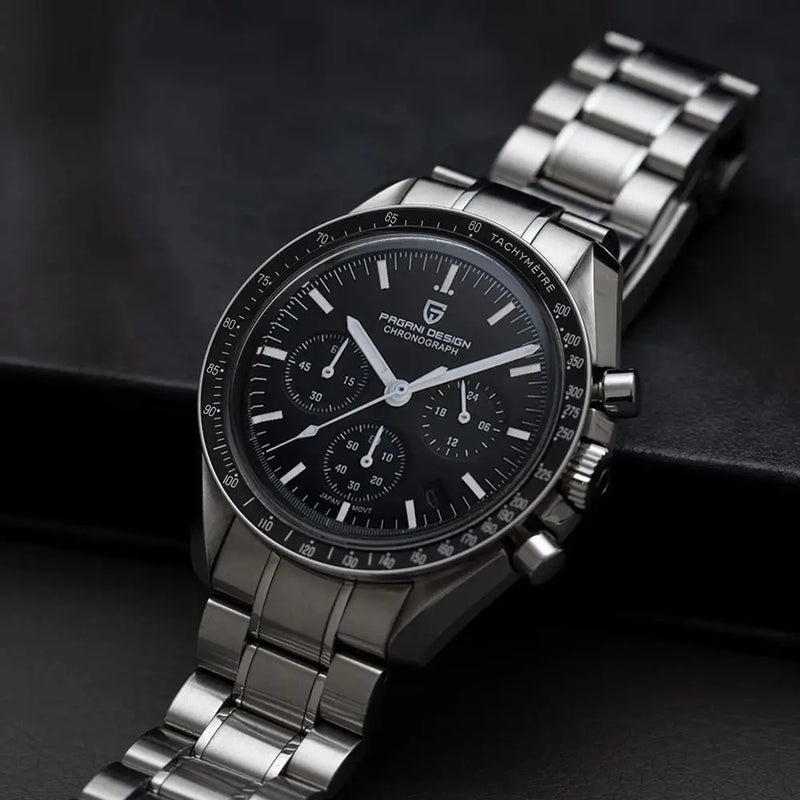 men's quartz chronograph watch, view 6 - MRSLM