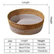 handwoven rattan cat bed, view 8 - MRSLM