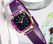 square ladies mesh band watch, view 6 - MRSLM