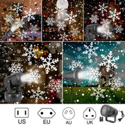 Rotating Christmas snowflake LED projector light, view 9 - MRSLM