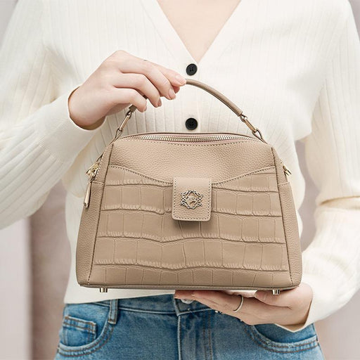 crocodile pattern leather shoulder bag - MRSLM