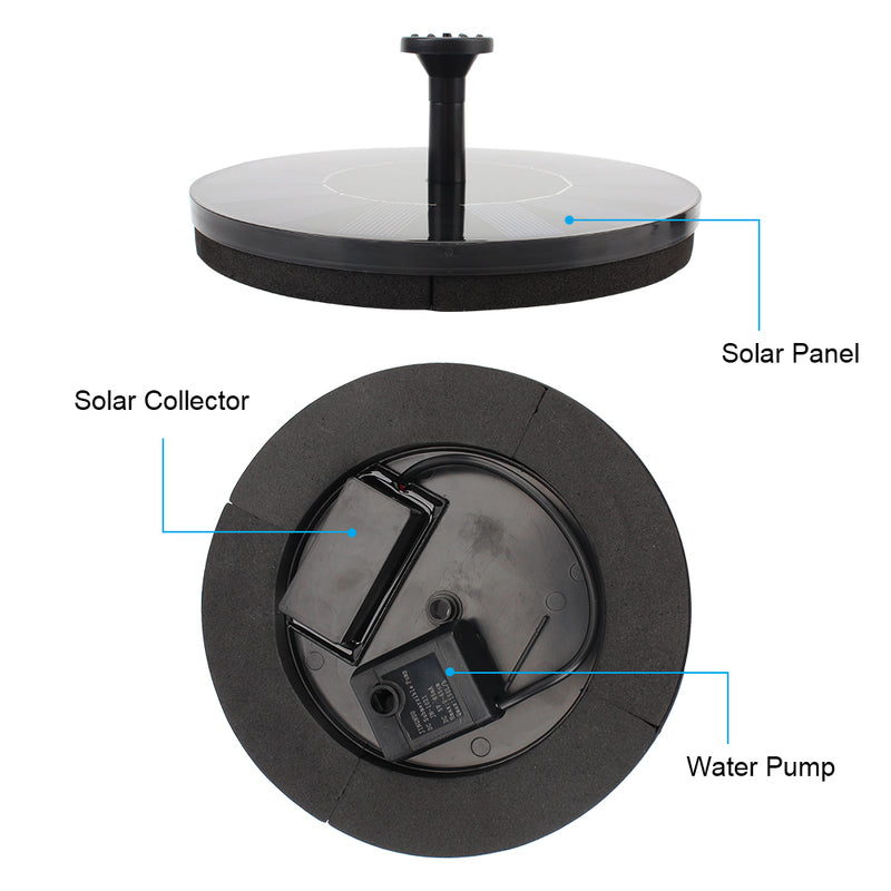 solar-powered floating fountain, view 5 - MRSLM