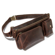 retro leather chest bag, view 4 - MRSLM
