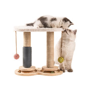 Sisal cat scratcher with self-groomer and perch, view 3 - MRSLM