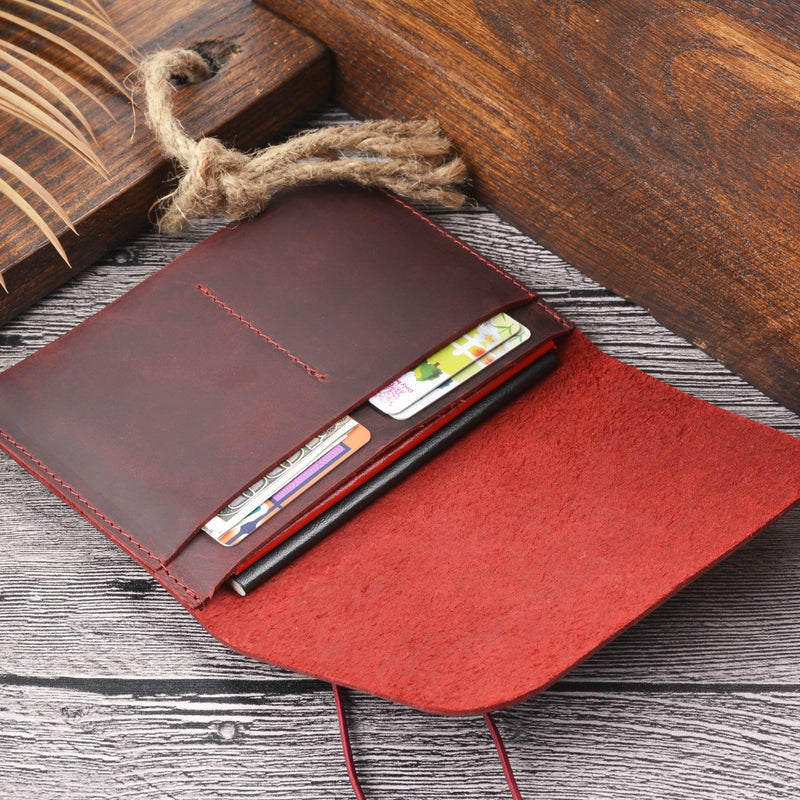 leather passport and ID holder, view 2 - MRSLM