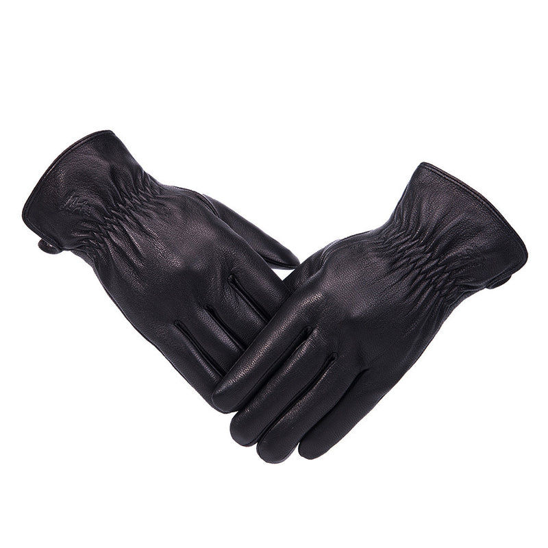 Fleece-lined goatskin driving gloves, view 6 - MRSLM