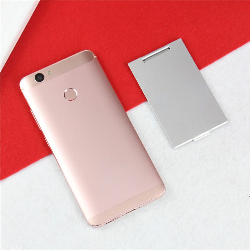 aluminum folding pocket mirror, view 2 - MRSLM