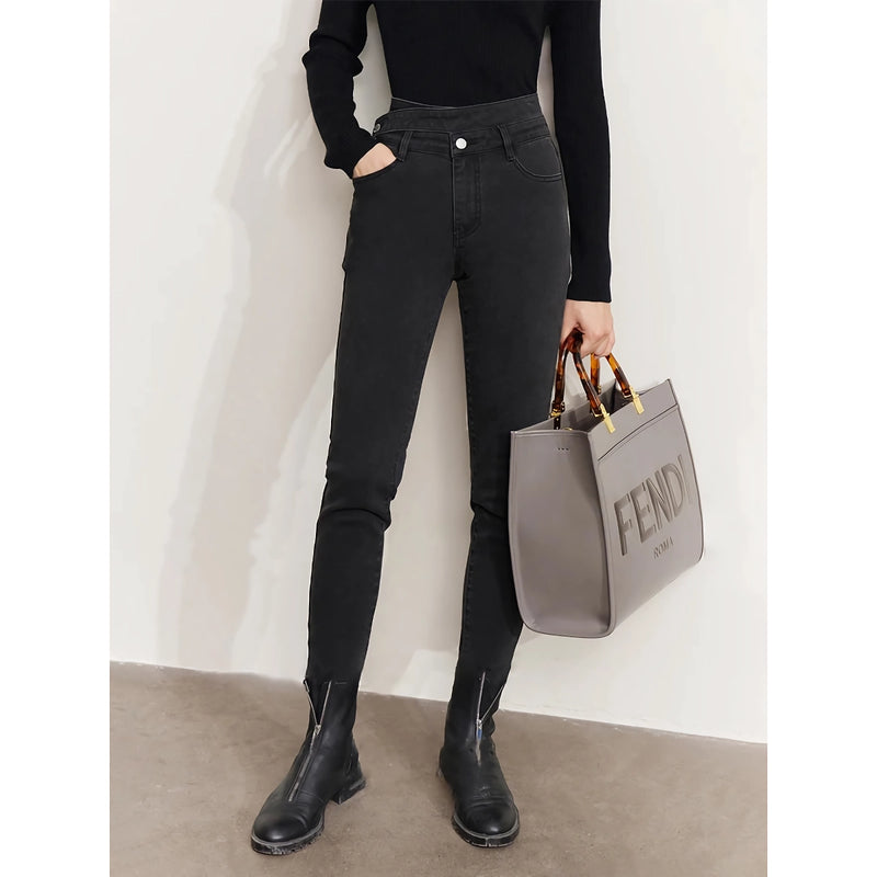 slim high waist jeans for women, view 2 - MRSLM