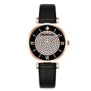 ladies sparkling dial belt strap watch, view 3 - MRSLM