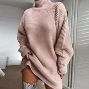 Women's oversized turtleneck sweater dress, view 10 - MRSLM