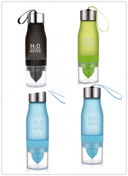 colorful frosted plastic water bottle, view 6 - MRSLM