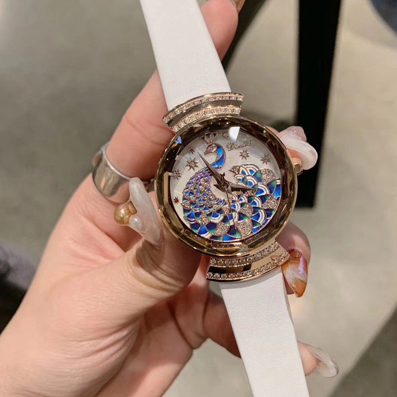 peacock design ladies quartz watch - MRSLM