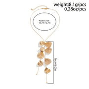 flower petal pendant choker necklace, view 9 - MRSLM