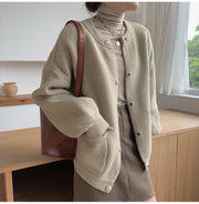 women's knit cardigan, straight fit, view 5 - MRSLM