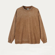 mens cotton long sleeve loose pullover, view 4 - MRSLM