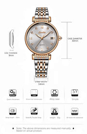 ladies quartz watch with calendar, view 3 - MRSLM