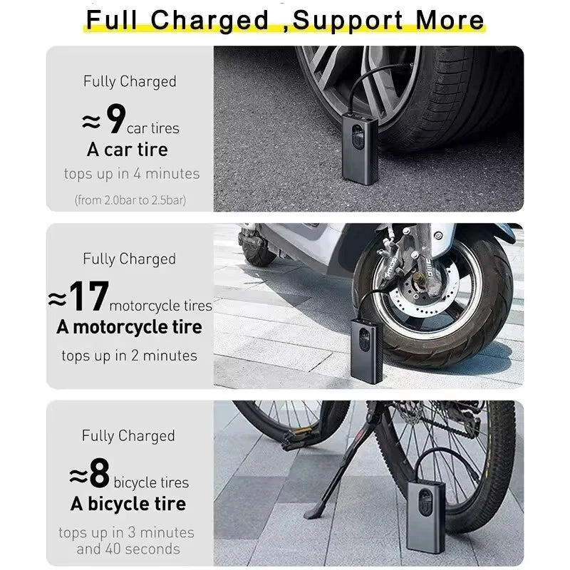 portable motorcycle air compressor, view 7 - MRSLM