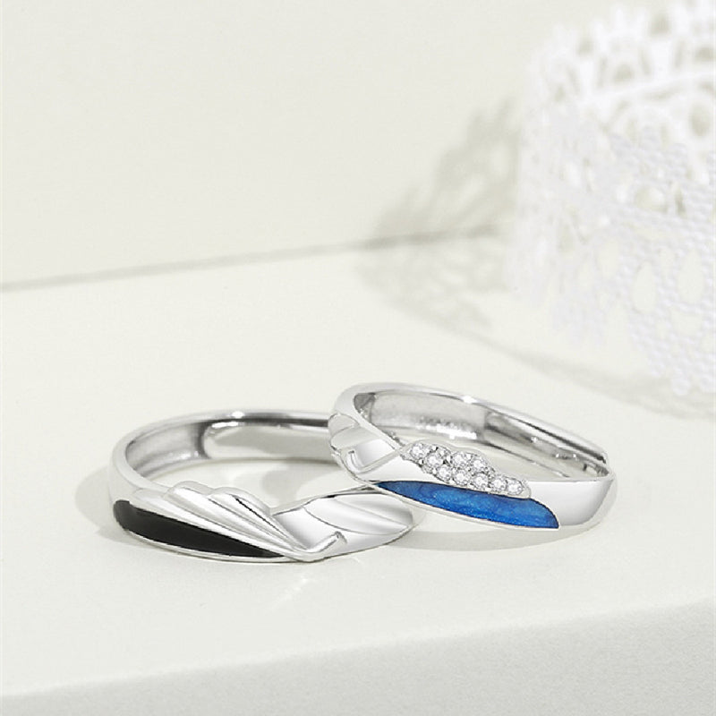 couple sterling silver rings, view 4 - MRSLM