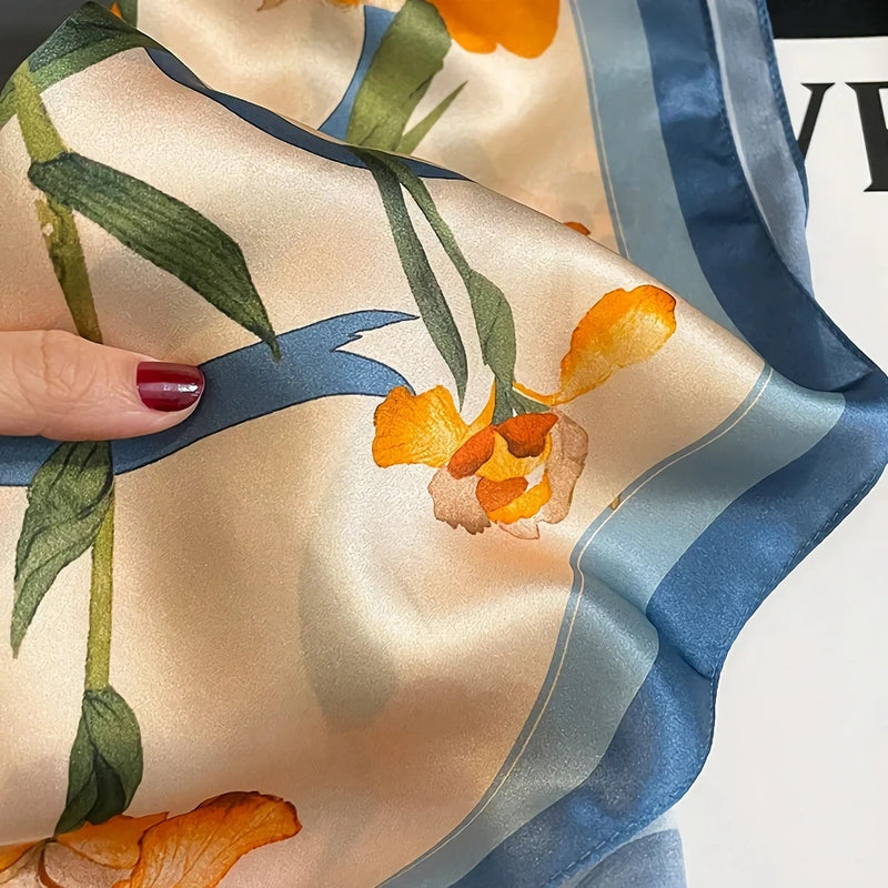 100% silk square scarf for women, view 4 - MRSLM