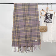 Checkered shawl scarf, thick warm wrap, view 5 - MRSLM